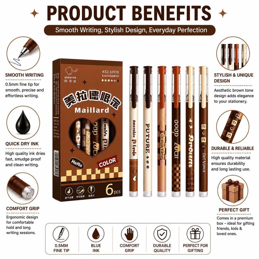 Maillard Gel Pen Set Pack Of 6