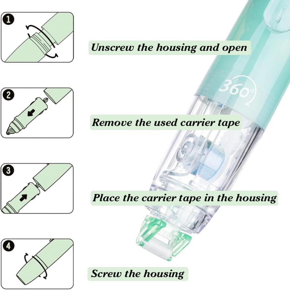 360 Degree Rotating Correction Tape - Color: Multi
