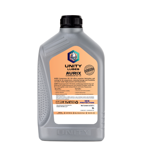 Unity Aurix Compressor Oil 150 1ltr - Ash %: <0.01%