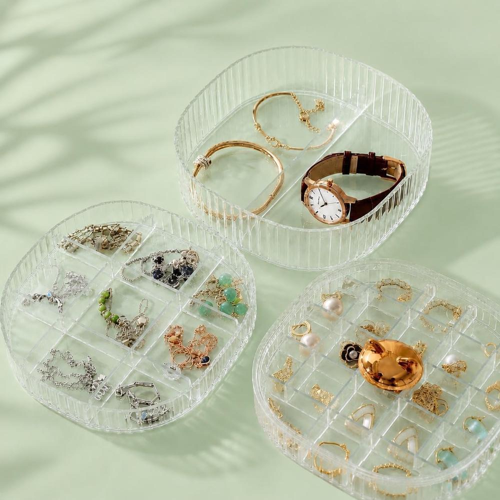 Clear Plastic Jewelry Storage Organizer Box