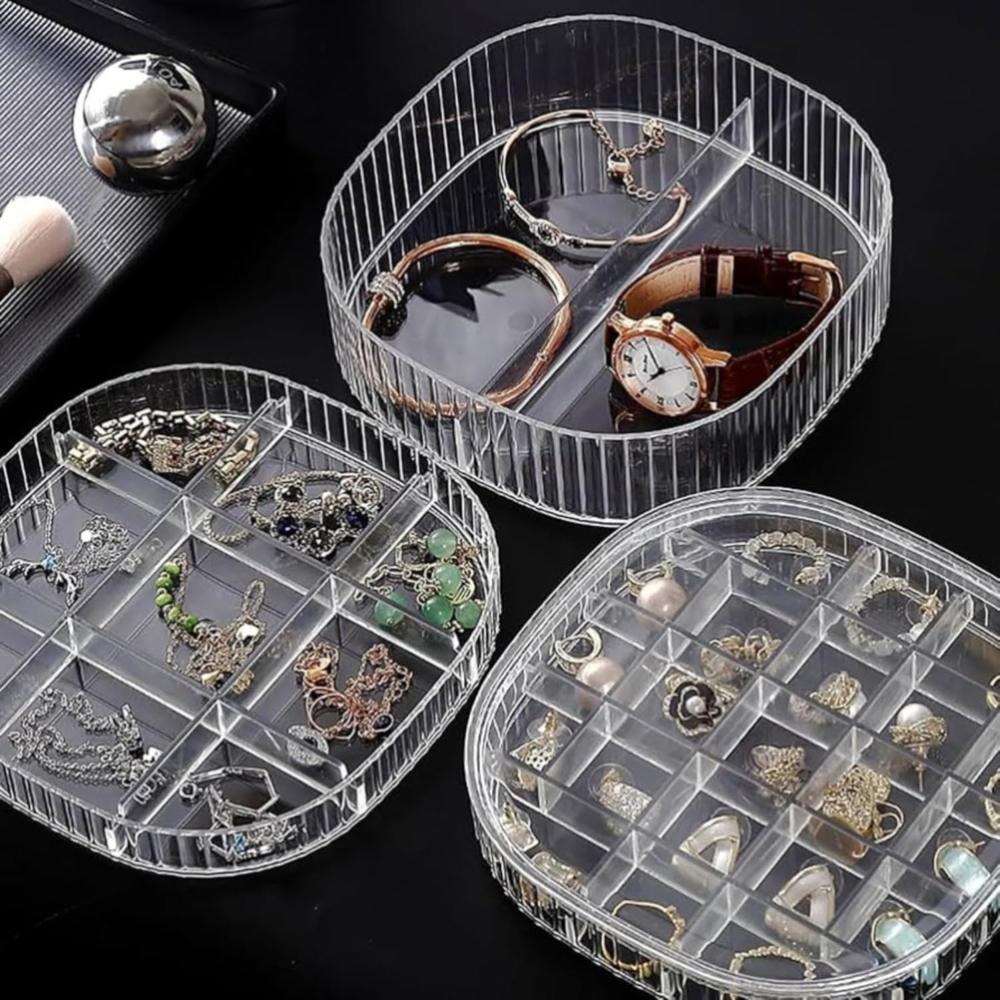Clear Plastic Jewelry Storage Organizer Box