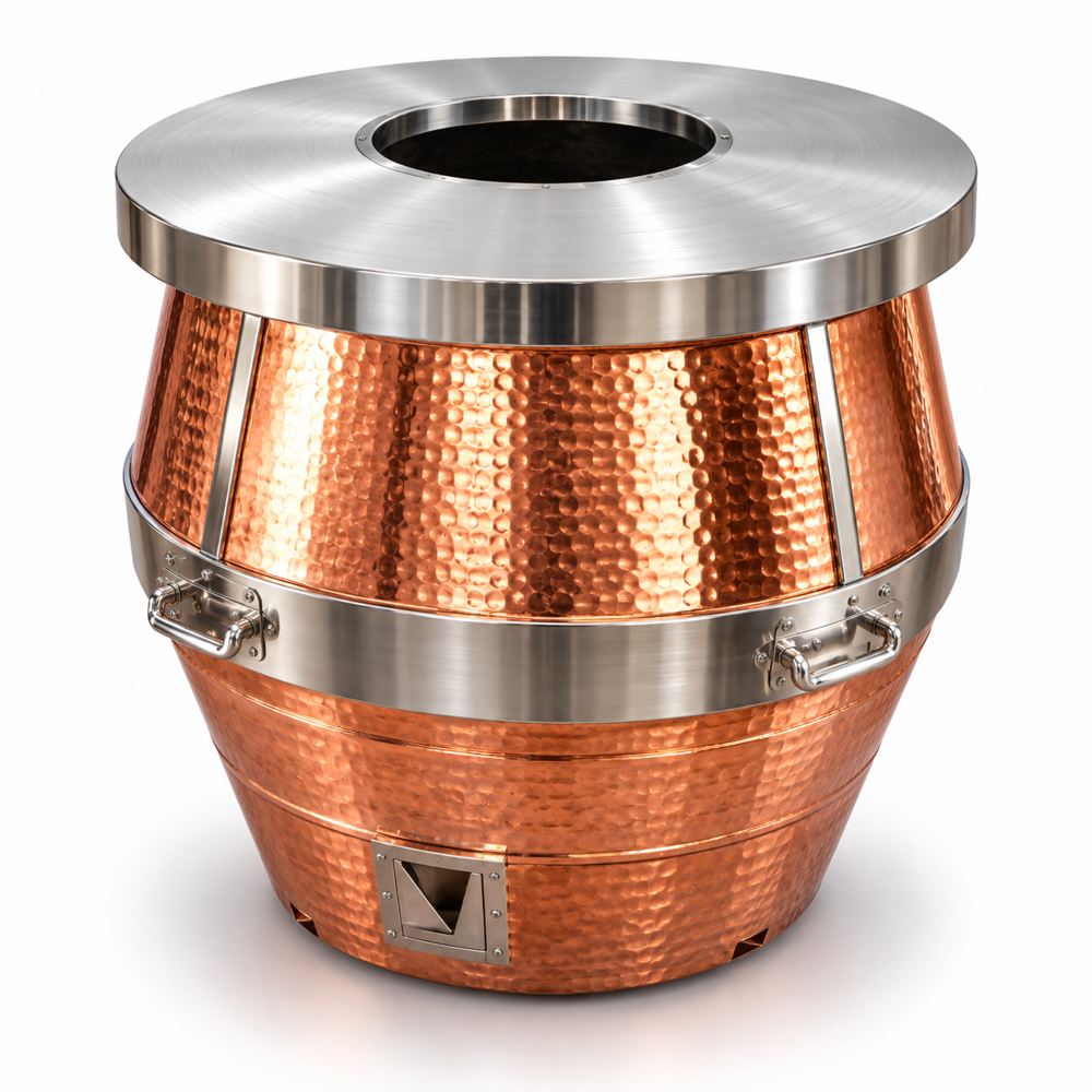 Copper Lpg Tandoor For Restaurant Chains - Color: Gold