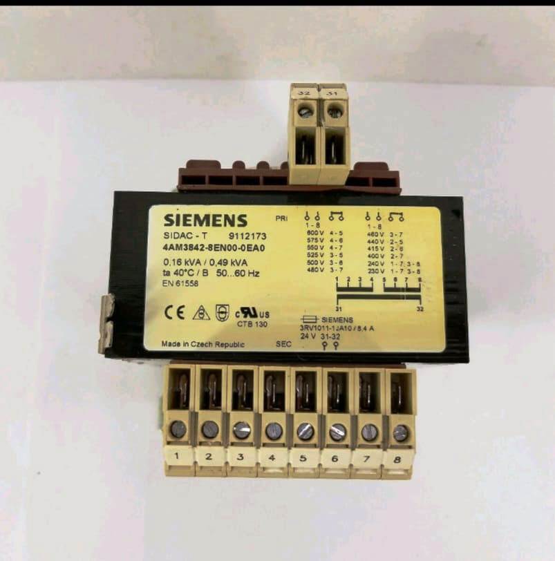 Siemens Sidac-T 4Am3842-8En00-0Ea0 Control Transformer Marine Industrial Transformer - Frequency: 50...60 Hz