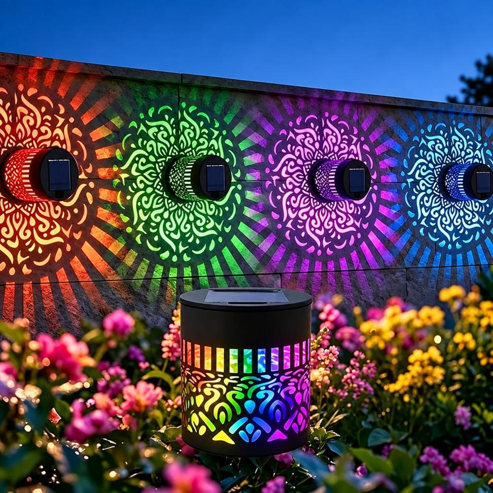 Solar Mandala Light Outdoor Wall