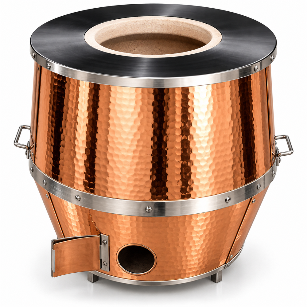 Copper Gas Tandoor For Hotel Equipment Suppliers - Color: Gold