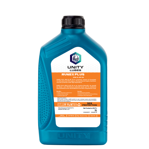 Unity Runex Plus 20w-50 Api Sn++ 1ltr - Application: Cars