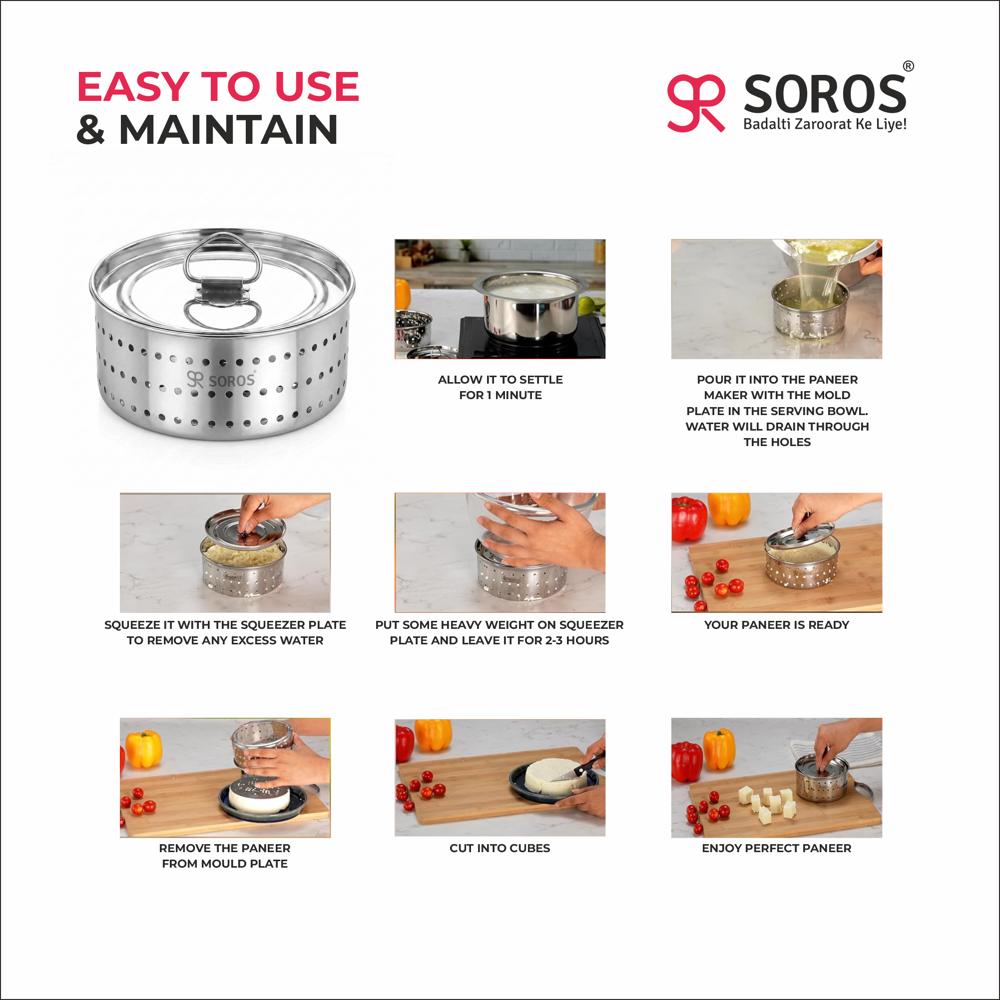 Stainless Steel Paneer Maker Round
