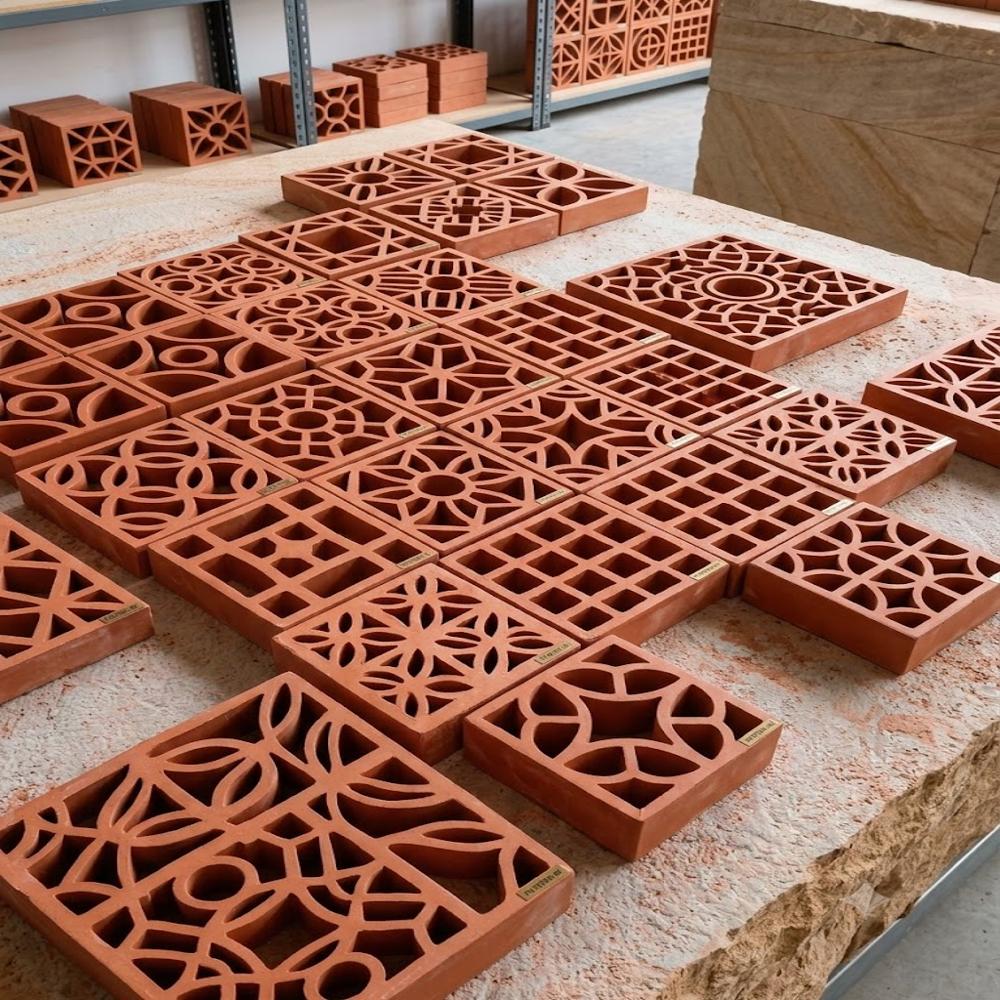 8 Inch Breeze Block - Cavity: Open Geometric Design For Airflow
