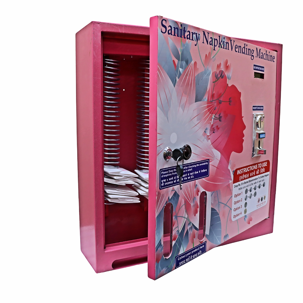 Automatic Sanitary Napkin Vending Machine - Capacity: 60 Pcs/hr