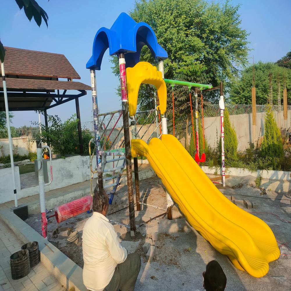 Frp Wave Slide with multi play station
