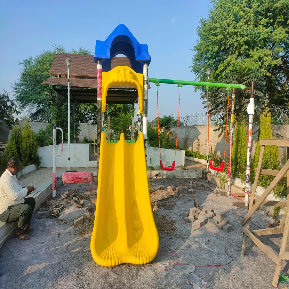 Frp Wave Slide with multi play station