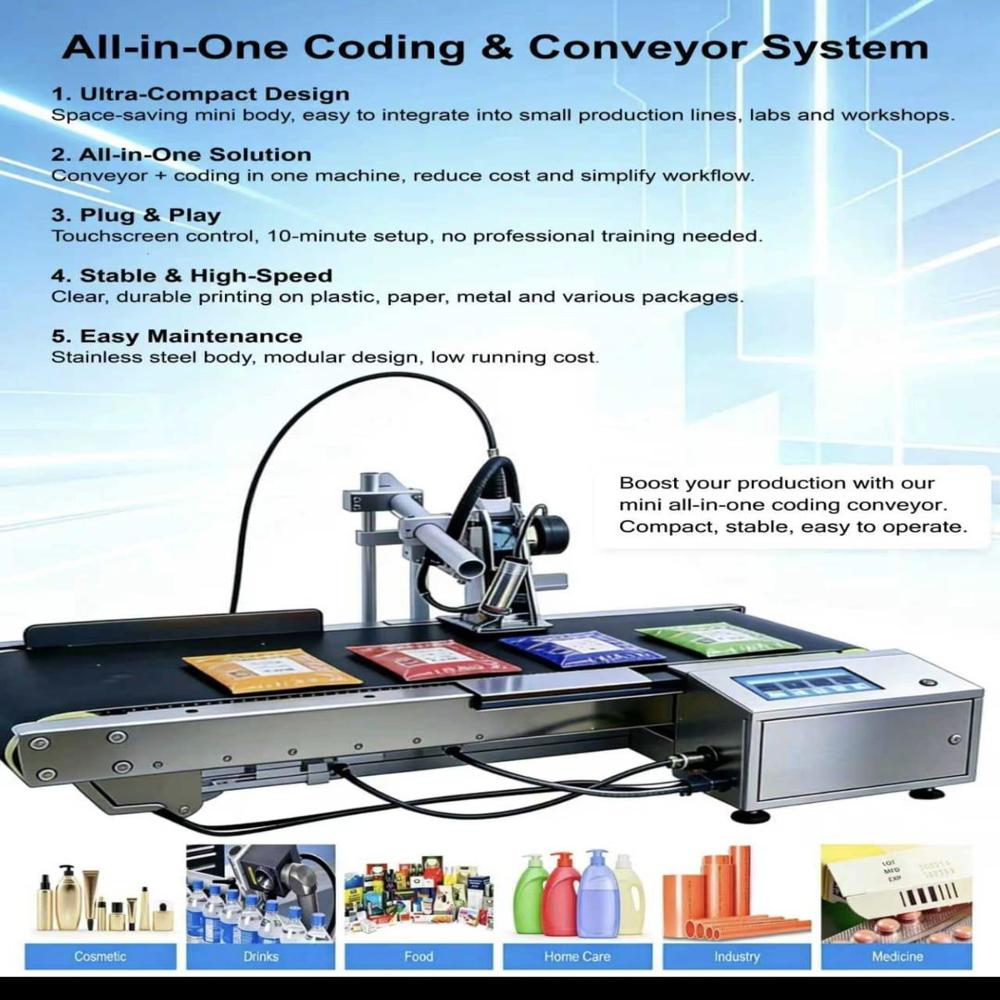 All in one Coding & Conveyor System
