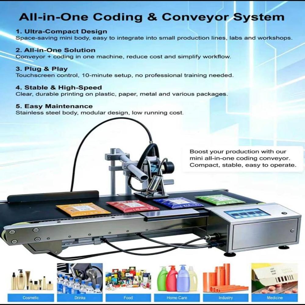 All in one Coding & Conveyor System
