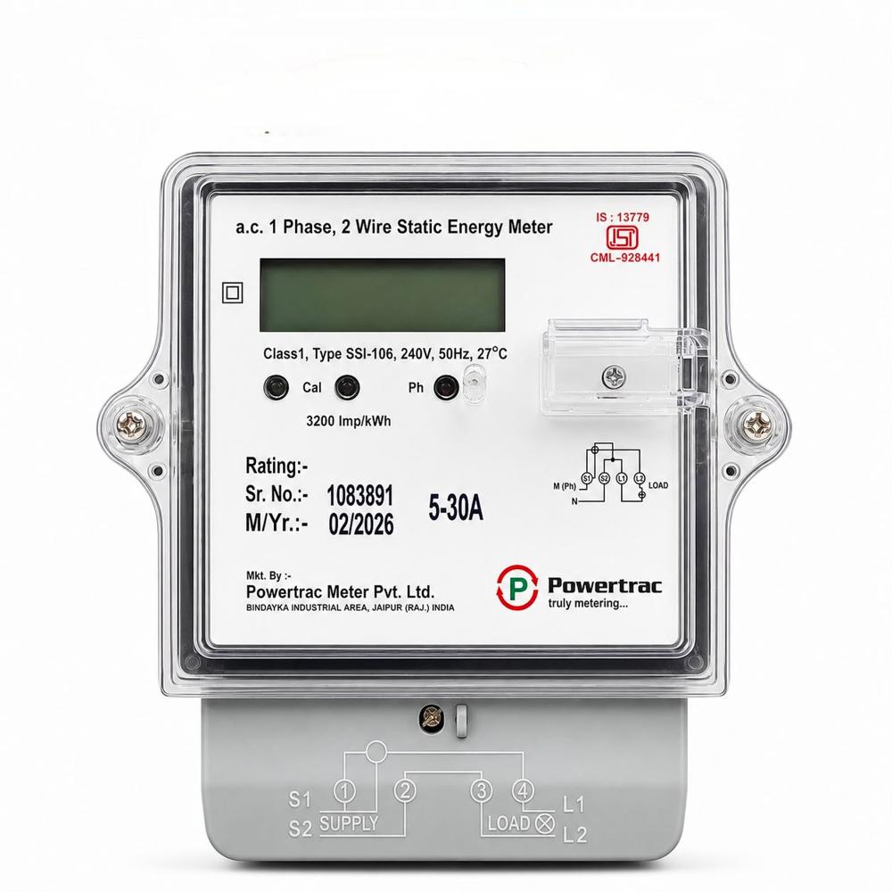 Single-phase Static Watt-hour Meter - Accuracy: 1.0 %