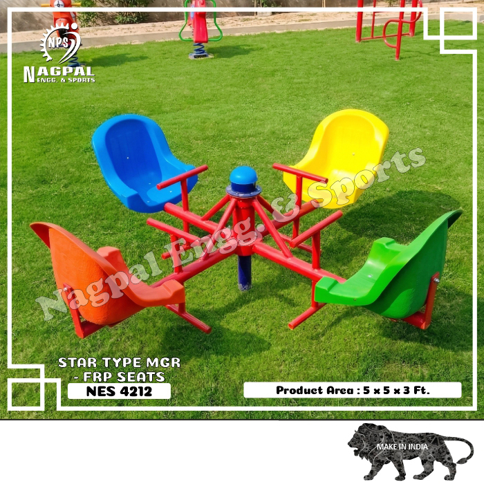 NES-4212 Star Type MGR FRP Seat Merry Go Round