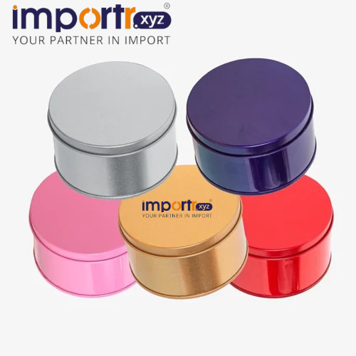 Creative round tinplate box