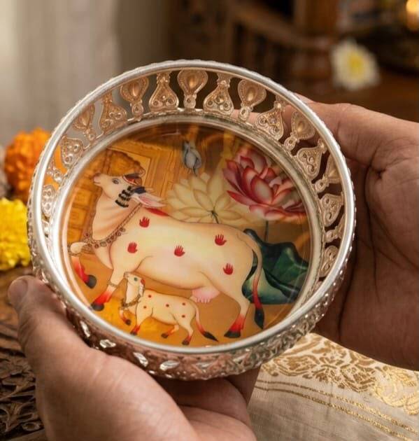 Metal Pichwai Tray