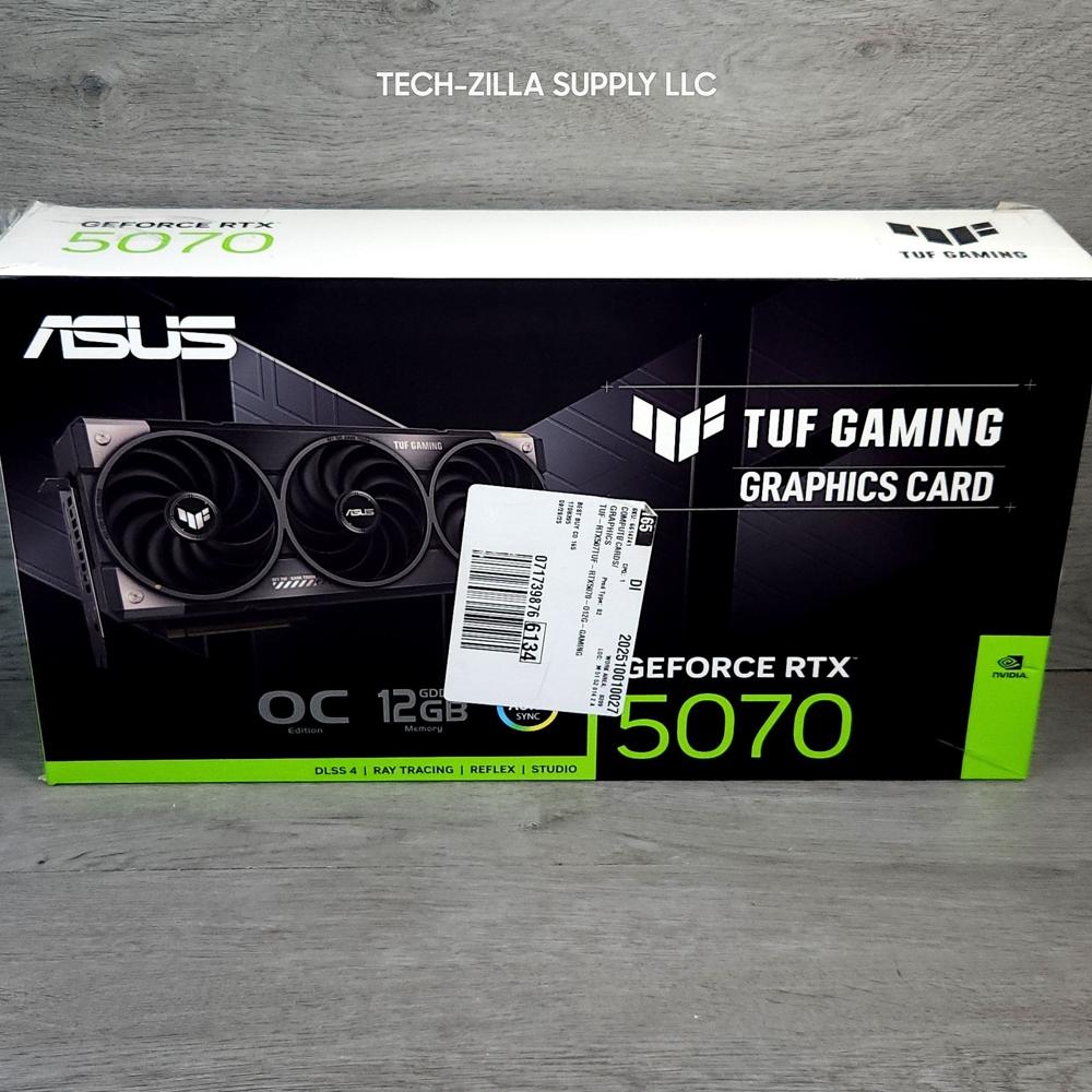 Asus Tuf Gaming Geforce Rtx 5070 12Gb Gddr7 Gpu W/ Original Box & Adapter - Warranty: 3 Years