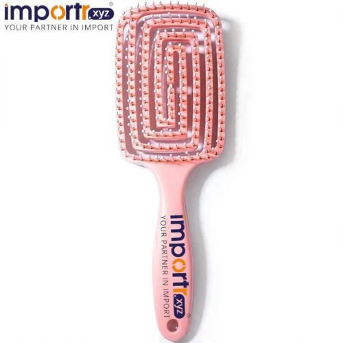 Loop Hollow Vent Hair Brush for Women - PP Massage Scalp Comb for Long Hair Detangling & Styling