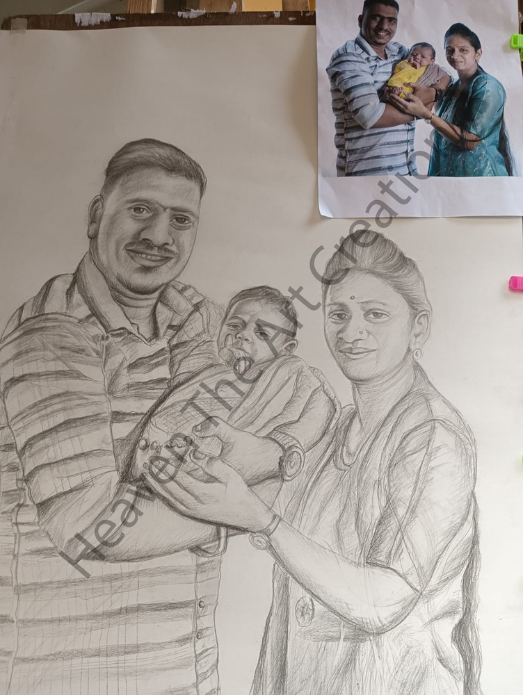 Handmade Pencil Sketch Work Painting