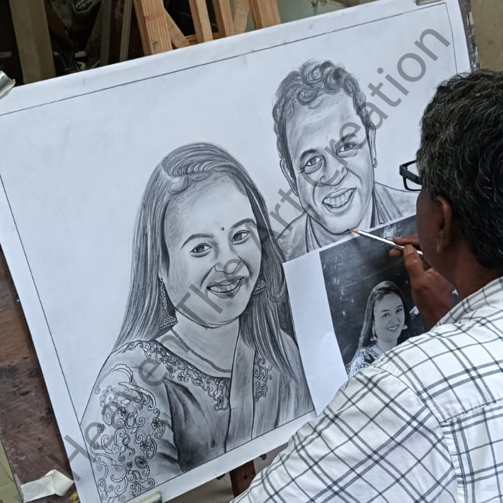 Handmade Pencil Sketch Work Painting