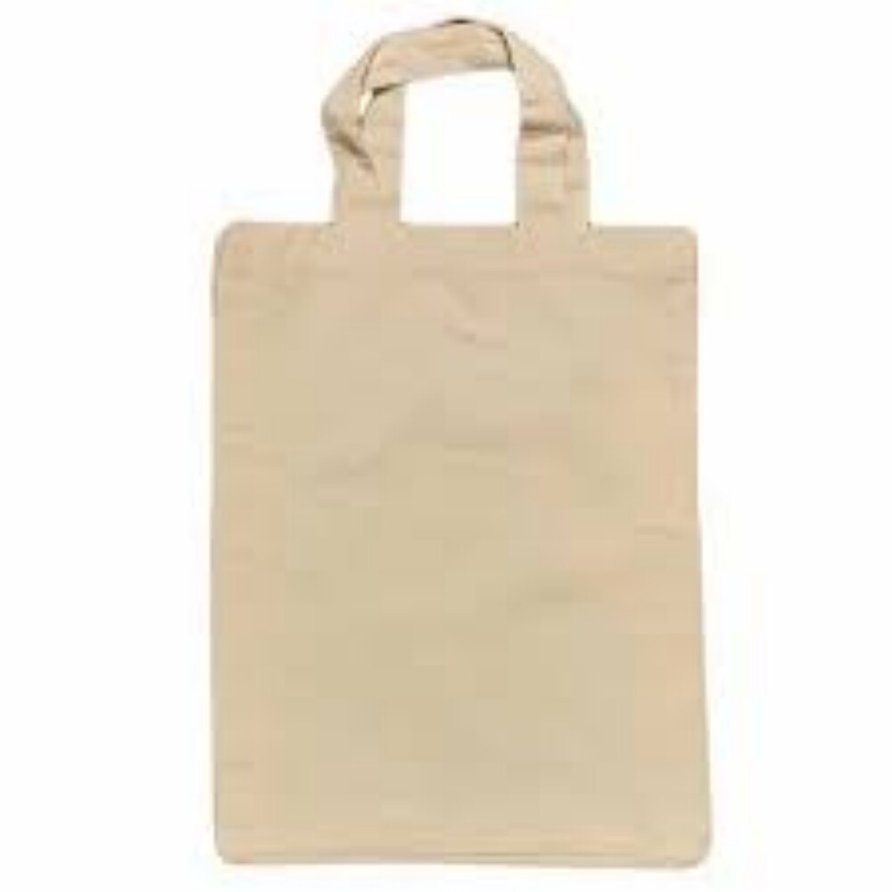 Loop Handle Cotton Bag - Color: White