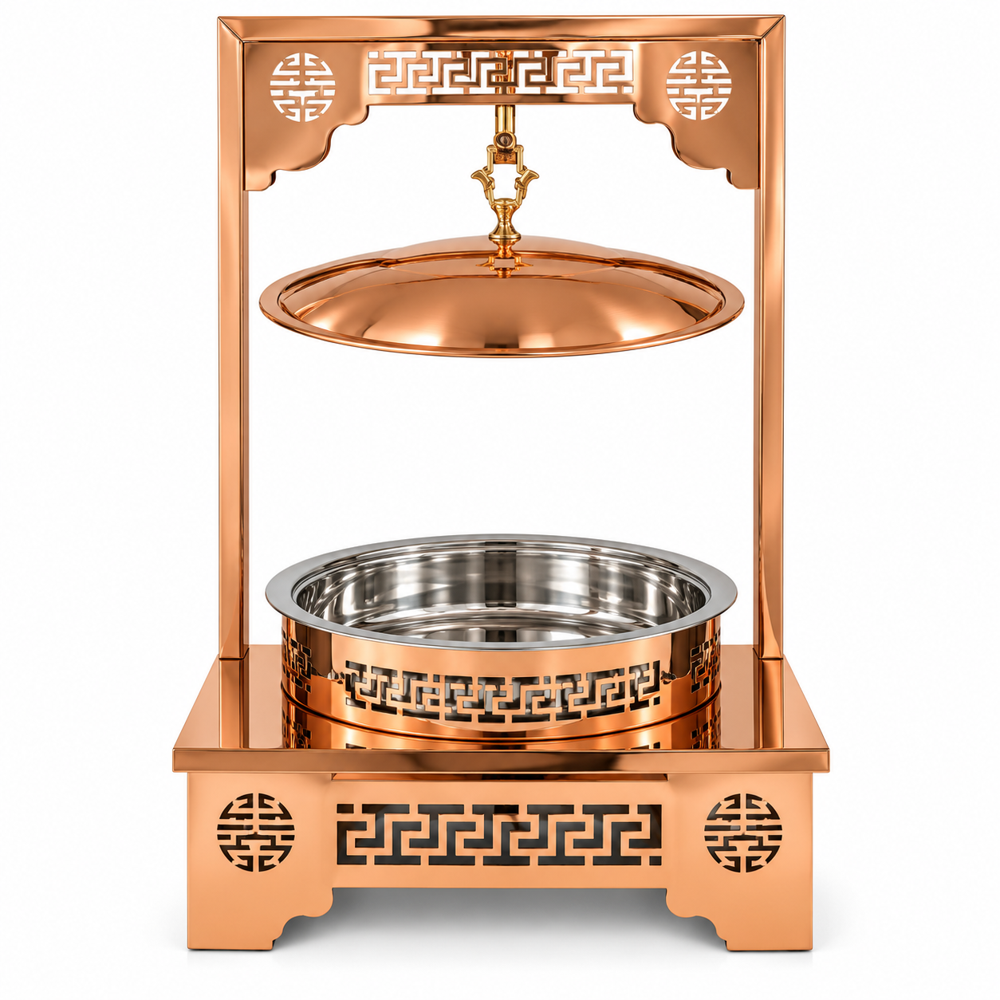 Luxury Copper Buffet Chafing Dish - Color: Gold