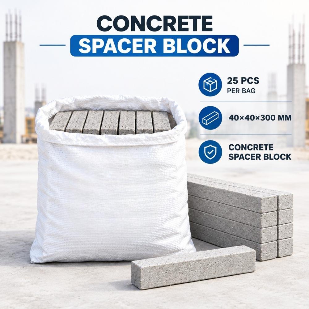 M30 Grade Rectangle Cement Kanda Cover Block 300 x 40 x 40 mm