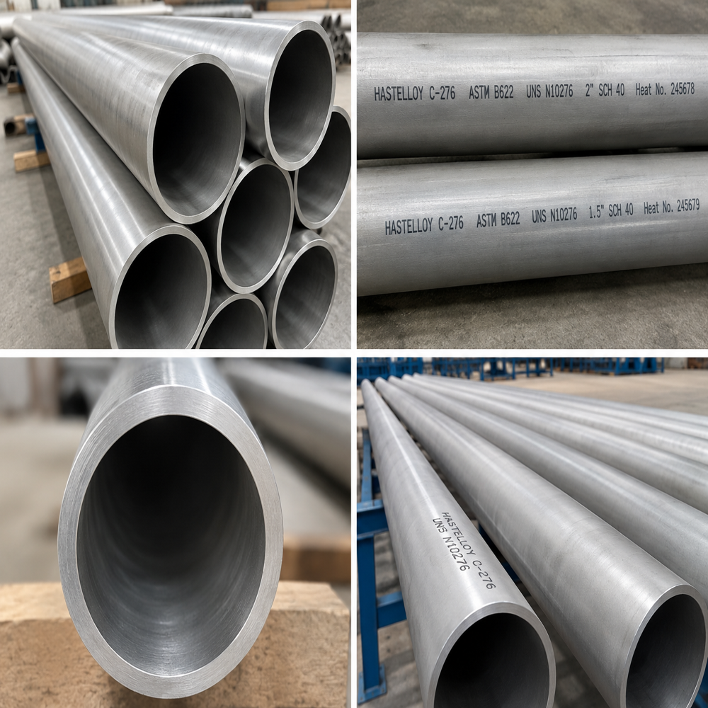 Hastelloy C276 Pipe - Nickel-molybdenum-chromium Alloy, Round Shape, Silver Color | 1-year Warranty, Corrosion Resistant, High Tensile Strength