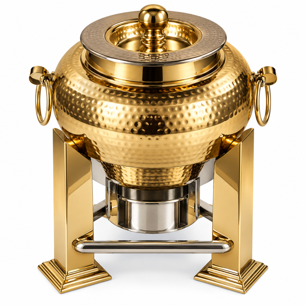 Oval Copper Chafing Dish - Color: Gold