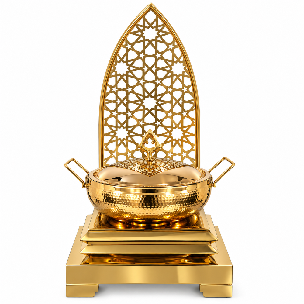 Oval Copper Chafing Dish - Color: Gold
