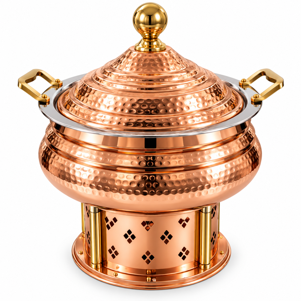 Oval Copper Chafing Dish - Color: Gold