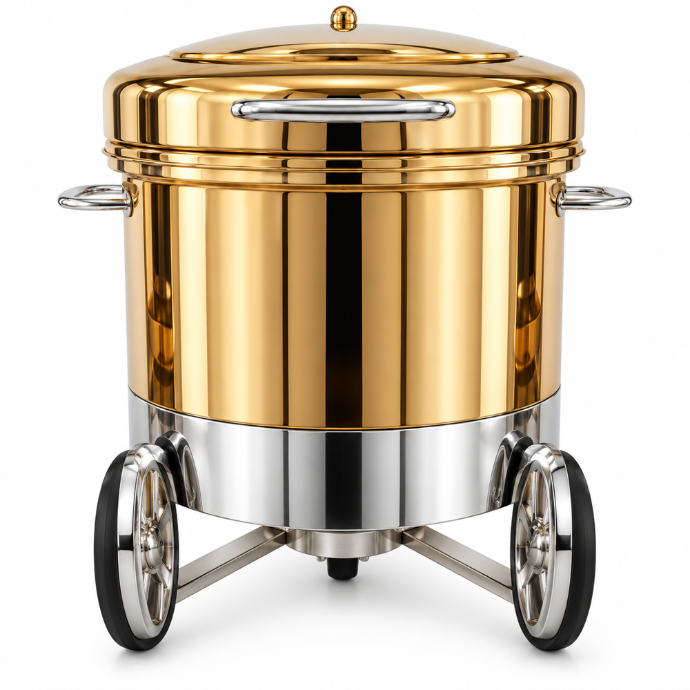 Oval Copper Chafing Dish - Color: Gold