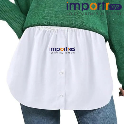 Shirt Extender For Women Adjustable Layering , Half Length Skirt - Material: Fabric