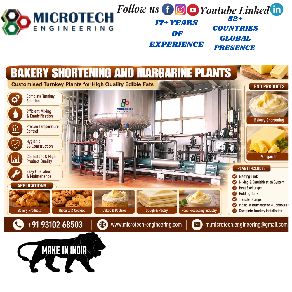 Bakery Shortening And Margarine Plants
