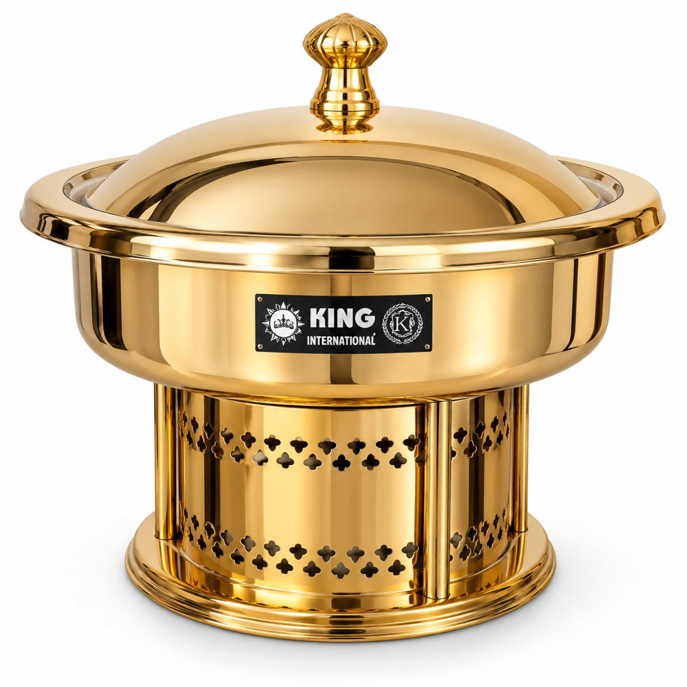 Copper Buffet Serving Dish - Color: Gold