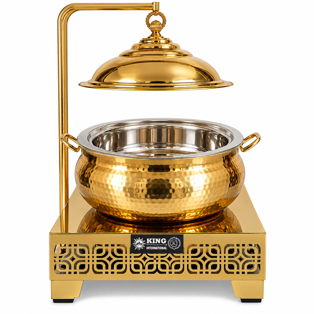 Copper Buffet Serving Dish - Color: Gold