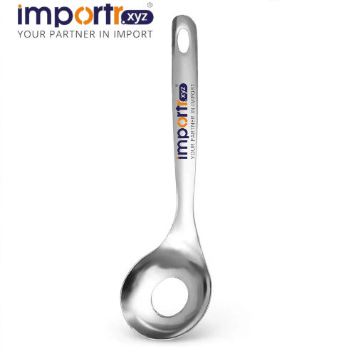 Stainless Steel Meatball Maker Spoon With Center Hole - Food Shaping Scoop Kitchen Utensil - Color: Silver
