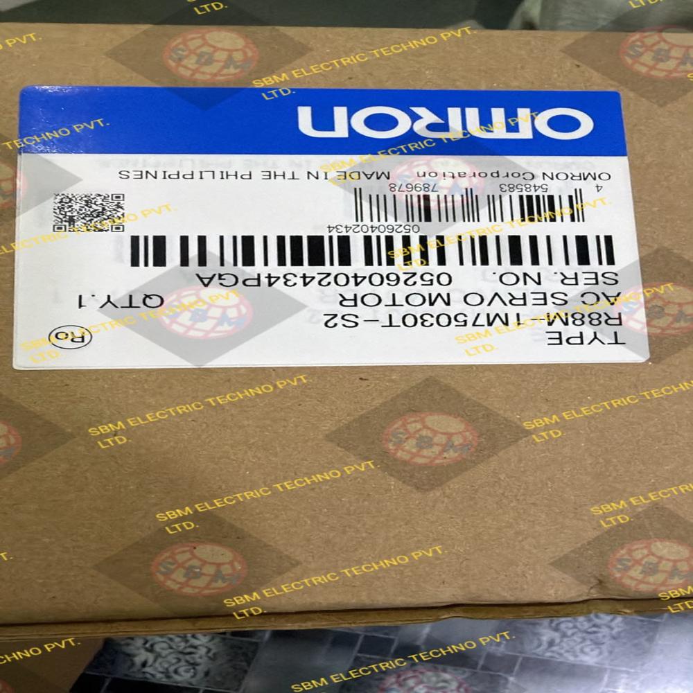 Omron AC Servo Motor, R88m-1m75030t-s2