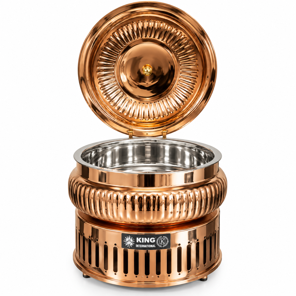 Modern Copper Buffet Chafing Dish - Color: Gold
