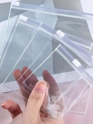 Jewellery Packaging Pvc Zip Lock Transparent And Frosted Pouch - Water Resistant: No