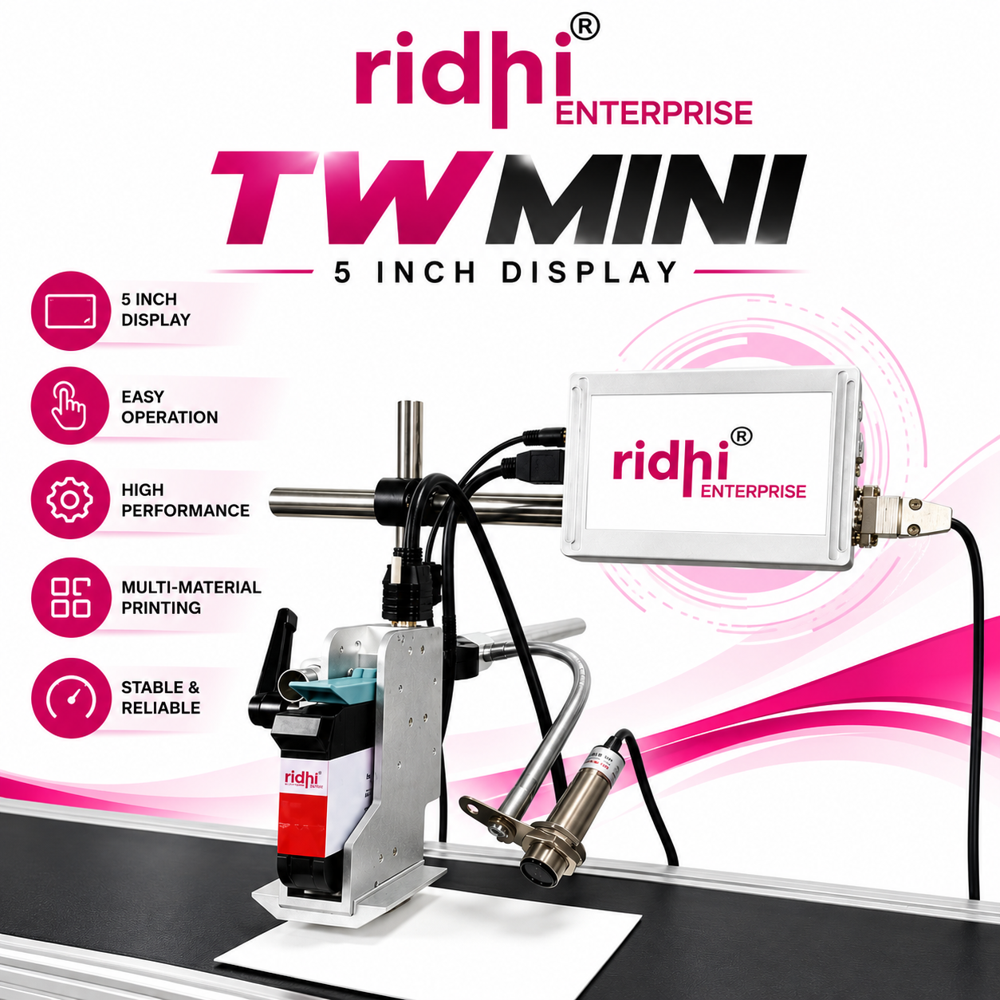 Ridhi Automatic Batch Coding Machine - Color: Grey