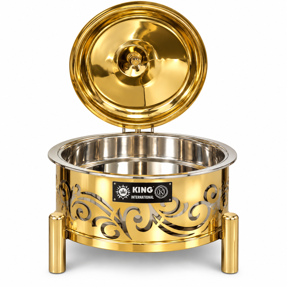 Copper Double Pan Chafing Dish - Color: Gold