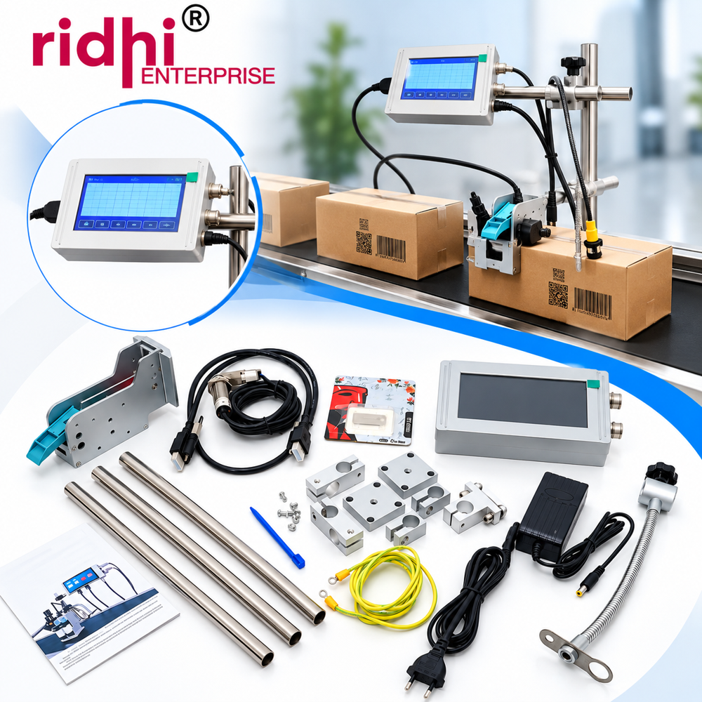 Ridhi Online Inkjet Batch Coding Machine - Color: Silver