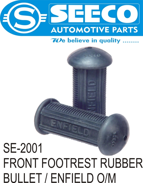 Front Footrest Rubber Diameter: 1-1/2 Inch (In)