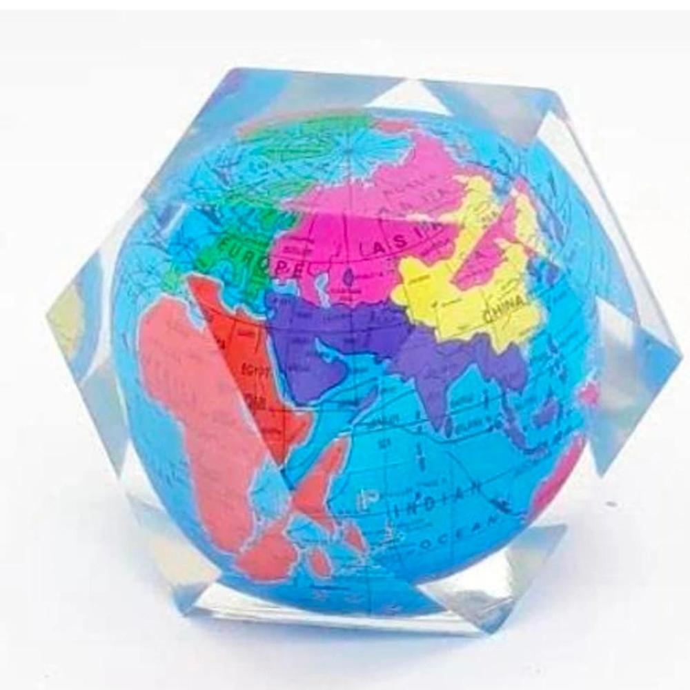 Crystal Globe Paper Weight - Color: Multi Colour