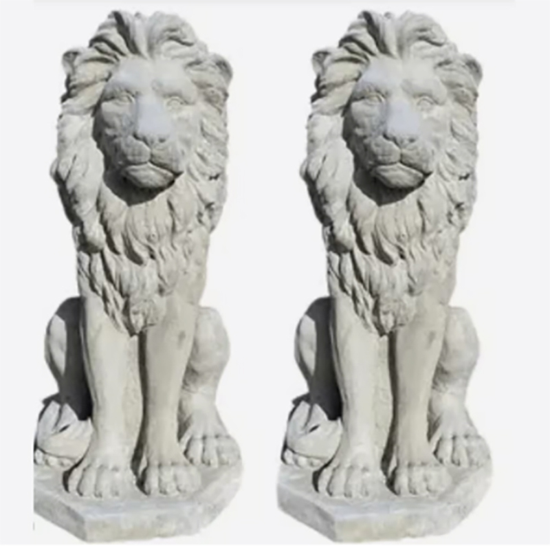 Pink Sandstone Lion Sculpture 4feet