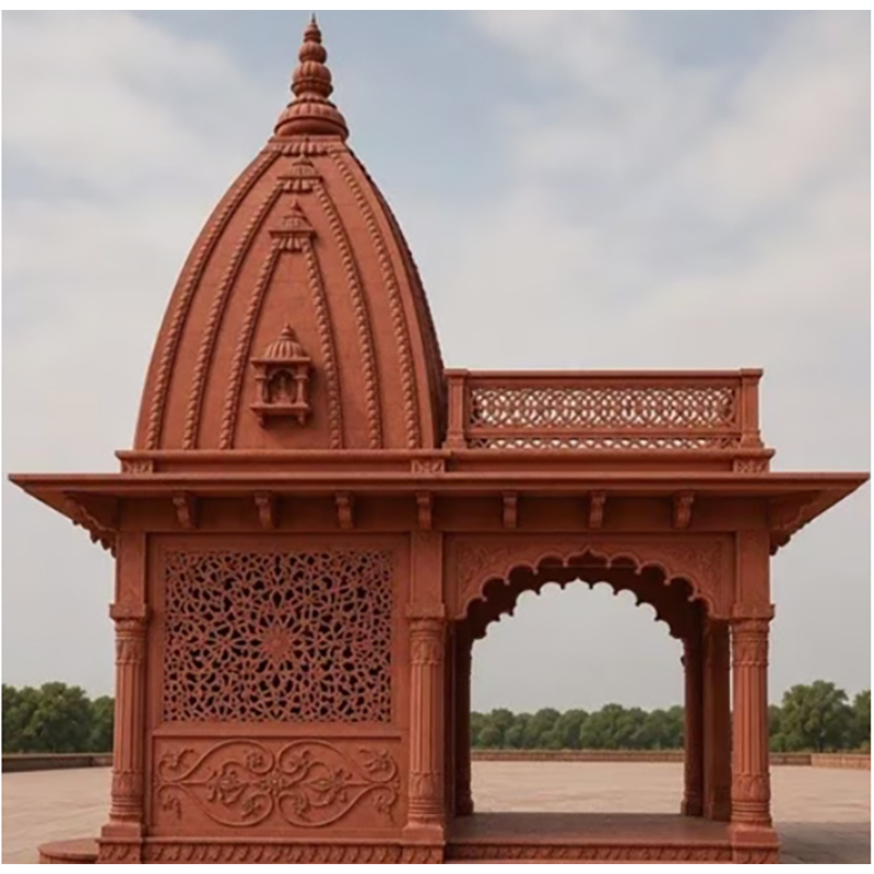 Temple Model Sandstone 600x600x900 mm Brown