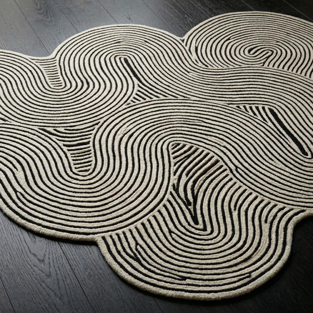 Hand-Tufted Wool Irregular Geometric Rug
