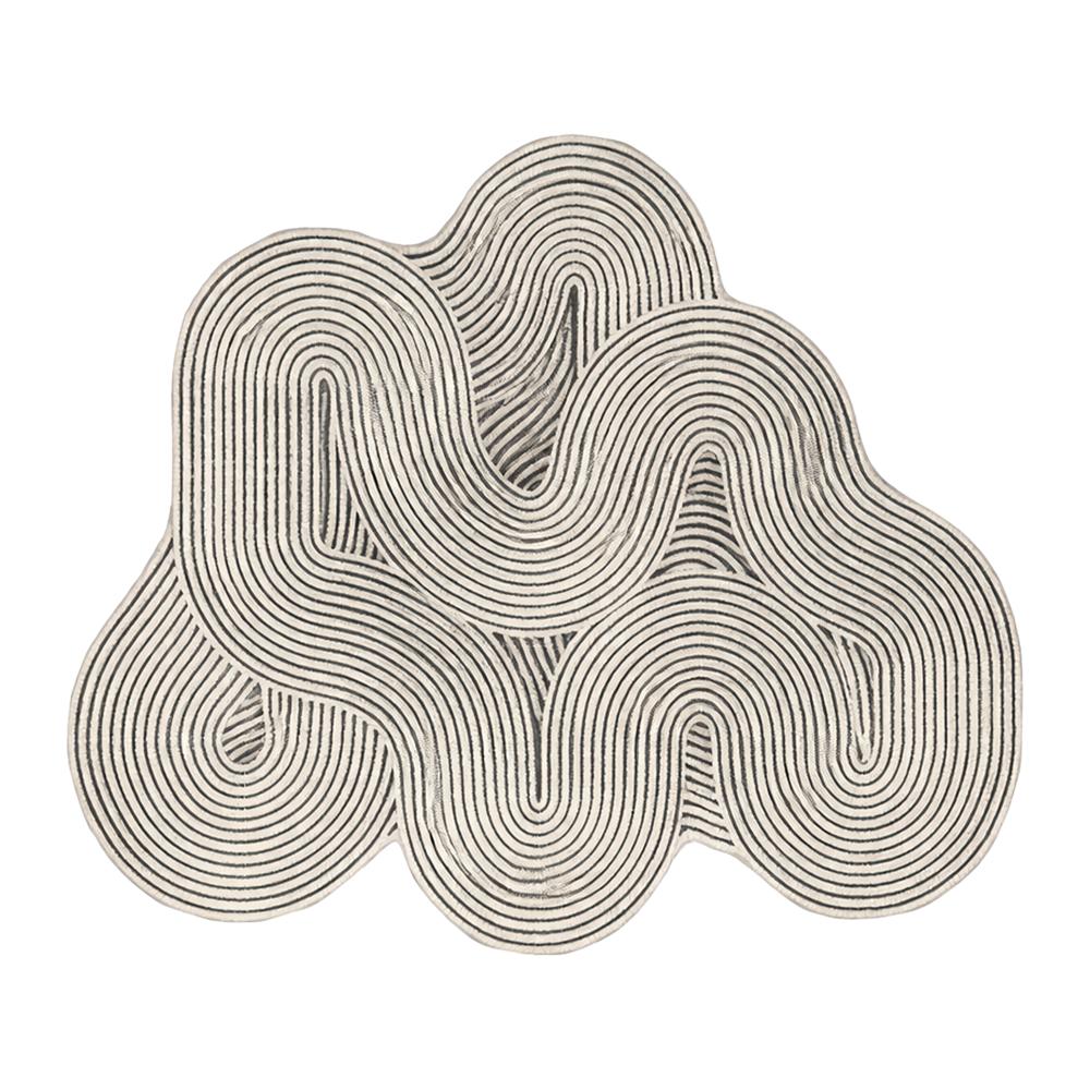 Hand-Tufted Wool Irregular Geometric Rug
